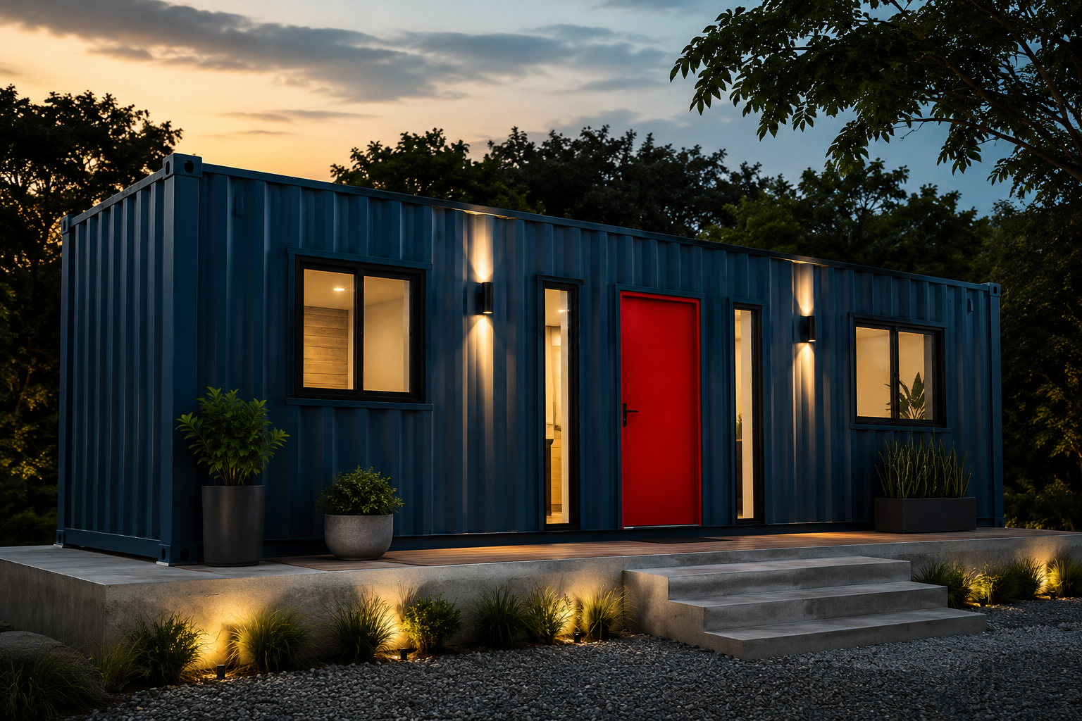 about contemporáneo de casa contenedor con vista al mar