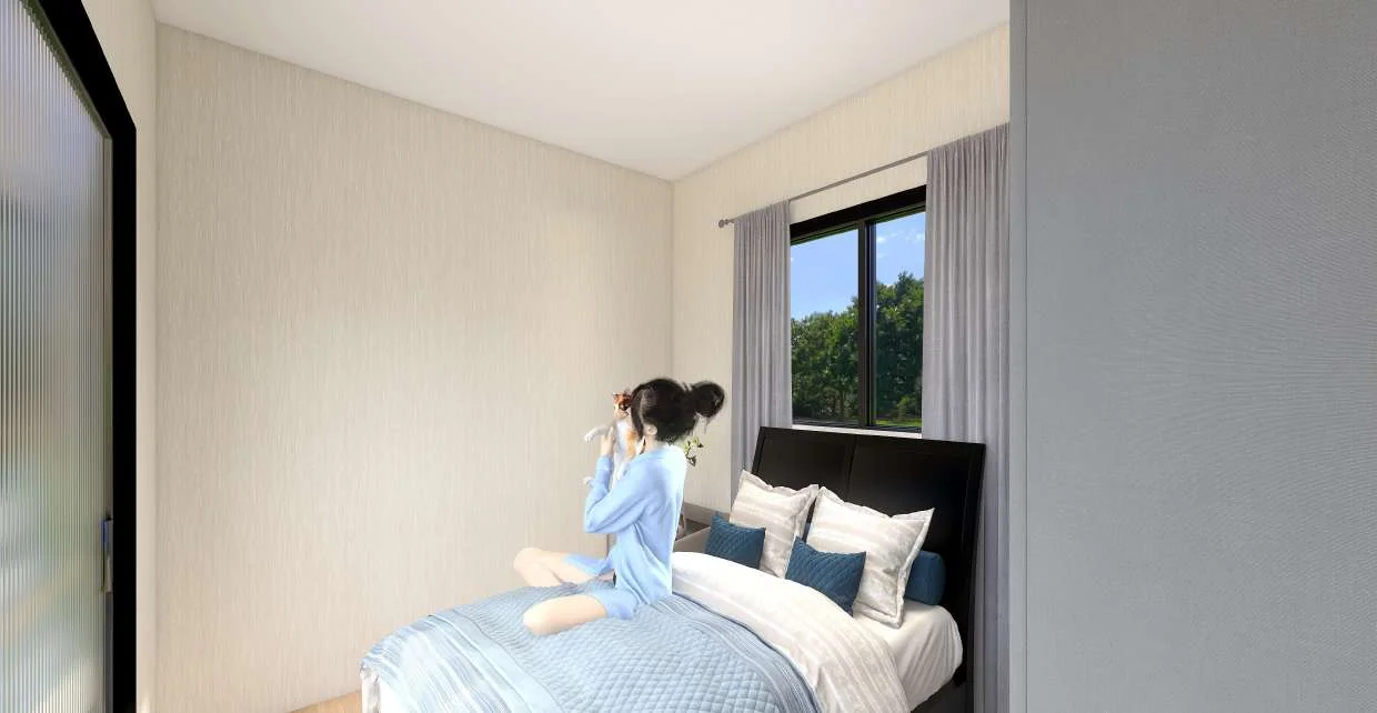 Habitación del modelo 2 Contenedores Unidos en L de 40 Pies