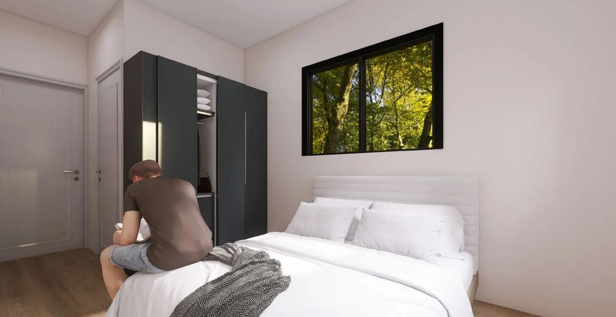 Habitación del modelo 2 Contenedores Unidos en Paralelo de 40 Pies